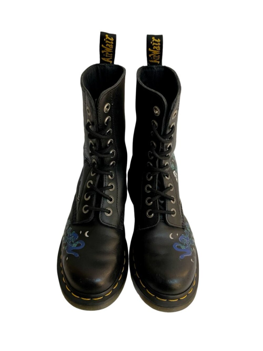Dr. Martens 1460 Pascal Celestial Snake Floral Leather Boots US 6 EU 37 - Picture 10 of 17